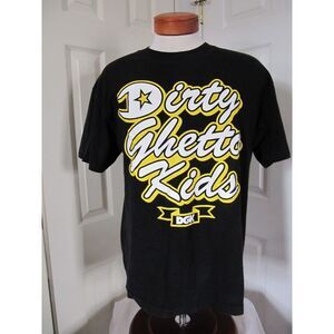 DGK Dirty Ghetto Kids All Day Short Sleeve Tee (Black) T-Shirt Sz L Yellow/White